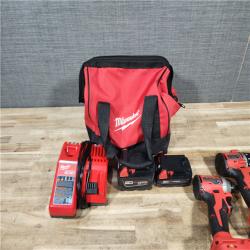 HOUSTON LOCATION - AS - IS Milwaukee 2 Tool Combo Kit W/ (2) Battery & Charger