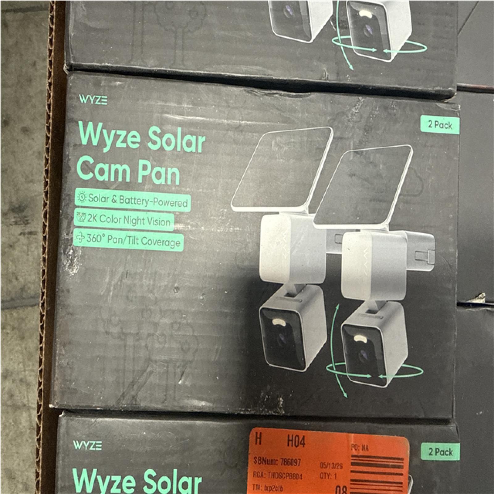 CALIFORNIA AS IS WYZE SOLAR CAM PAN DUAL AND SINGLE UNITS