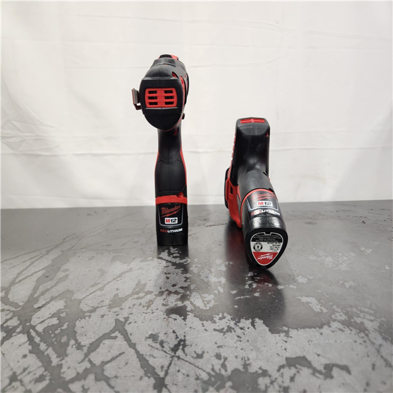 AS-IS- M12 12V Lithium-Ion Cordless Drill/Driver and HACKZALL Combo Kit (2-Tool)