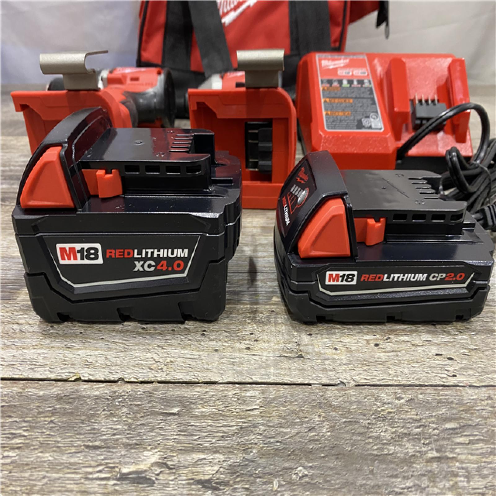 AS-IS Milwaukee 18-Volt Lithium-Ion Brushless Cordless Compact Hammer Drill/Impact Combo Kit