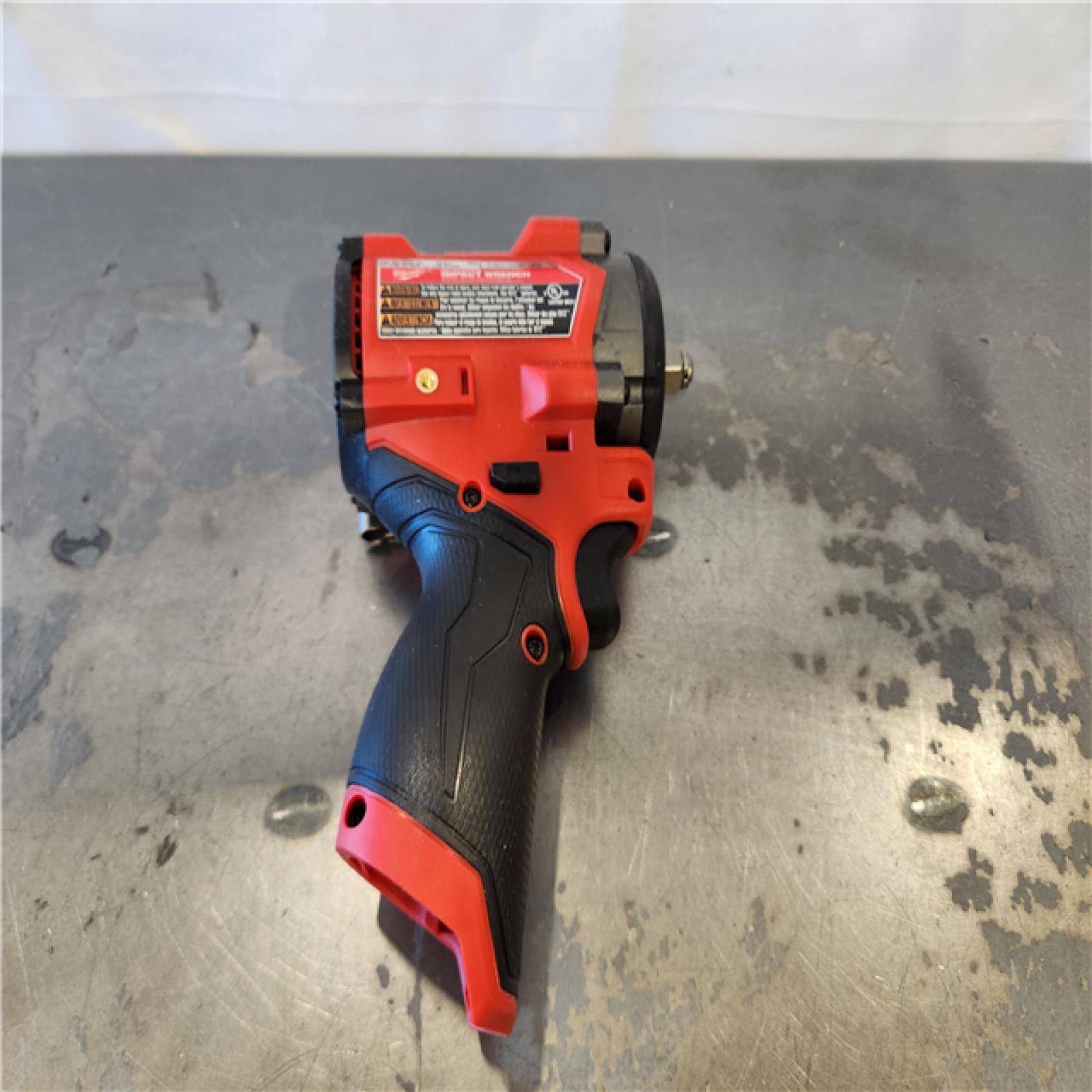 AS-IS- Milwaukee FUEL 12V Lithium-Ion Brushless Cordless Stubby 3/8 in. Impact Wrench (Tool-Only)