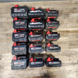 HOUSTON LOCATION - AS-IS MILWAUKEE BATTERY PACK QTY - 15