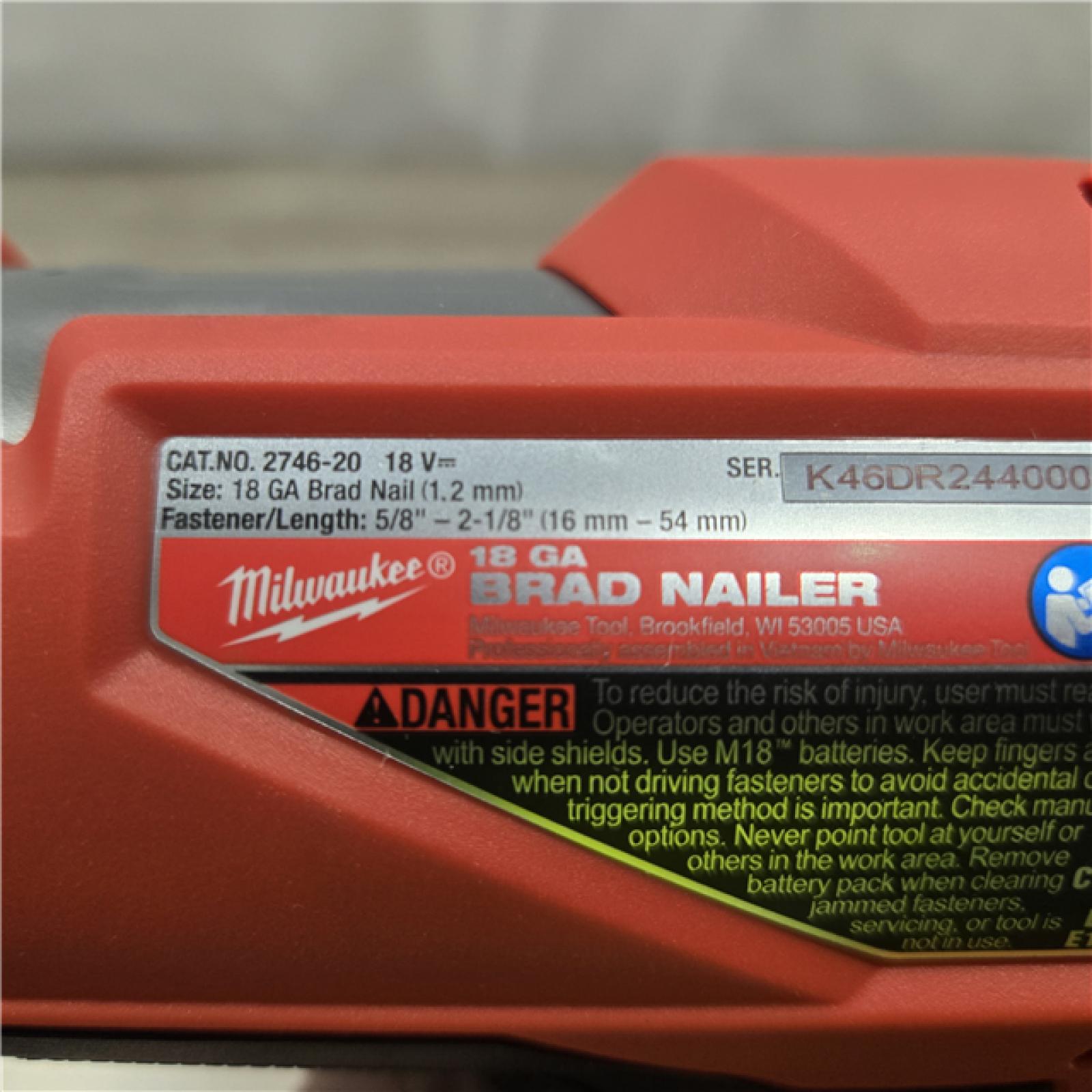 AS-IS Milwaukee M18 FUEL 18 Gauge Brad Nailer (TOOL ONLY)