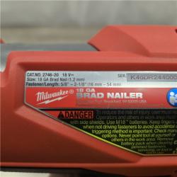 AS-IS Milwaukee M18 FUEL 18 Gauge Brad Nailer (TOOL ONLY)