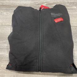 AS-IS Milwaukee Men's Large 12-Volt Lithium-Ion Cordless Black Heated Jacket Hoodie Kit