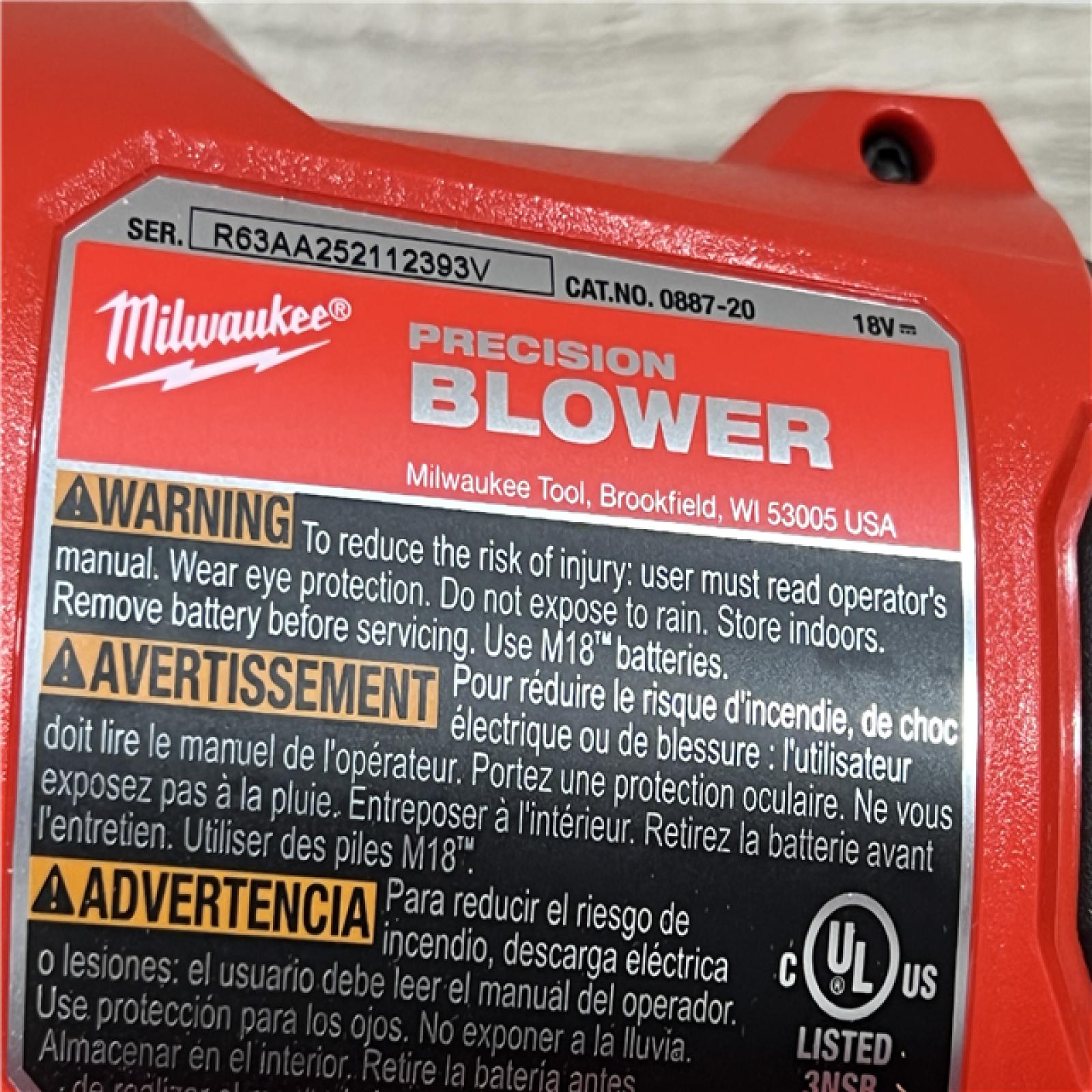 AS-IS Milwaukee 18V Lithium-Ion 570 MPH Brushless Cordless Precision Blower (Tool-Only)