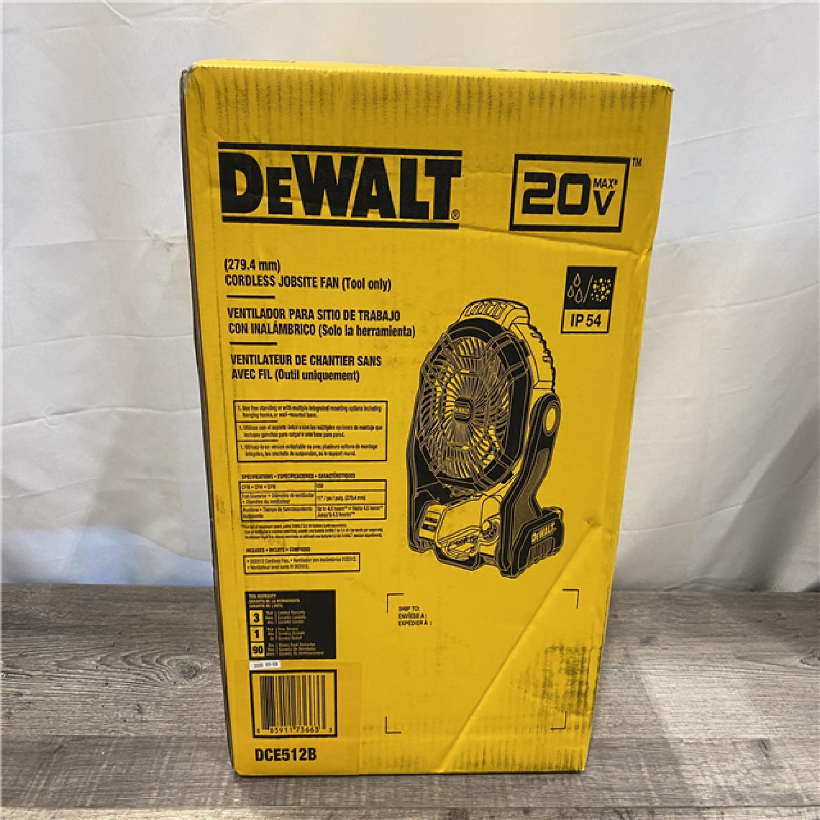 NEW - DEWALT 20V MAX Jobsite Fan (Tool Only)