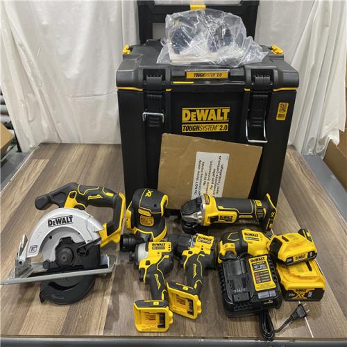AS-IS  Dewalt 20-Volt MAX ToughSystem Lithium-Ion 6-Tool Cordless Combo Kit