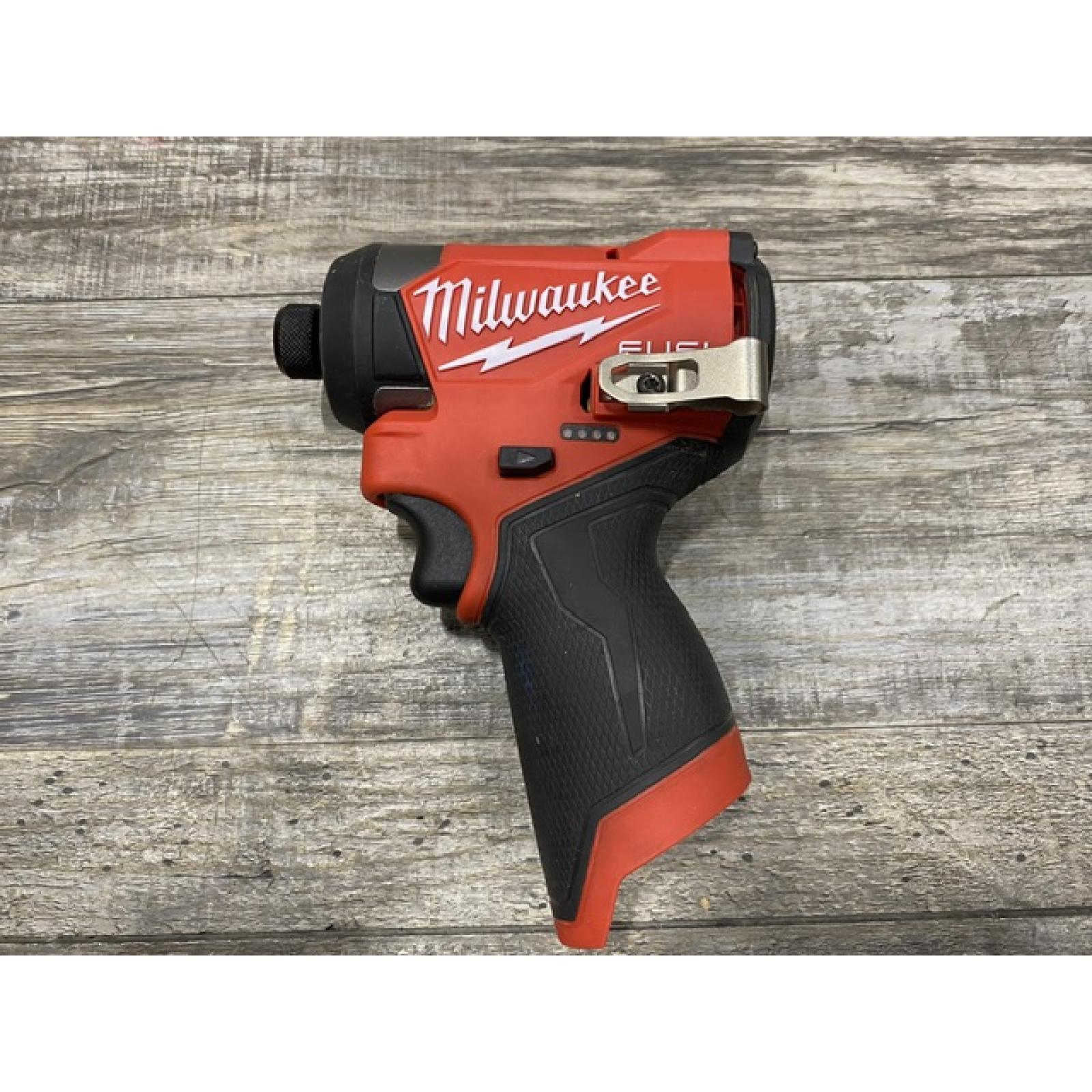 AS-IS Milwaukee FUEL 12V Lithium-Ion Brushless Cordless 1/4 in. Hex Impact Driver (Tool-Only)