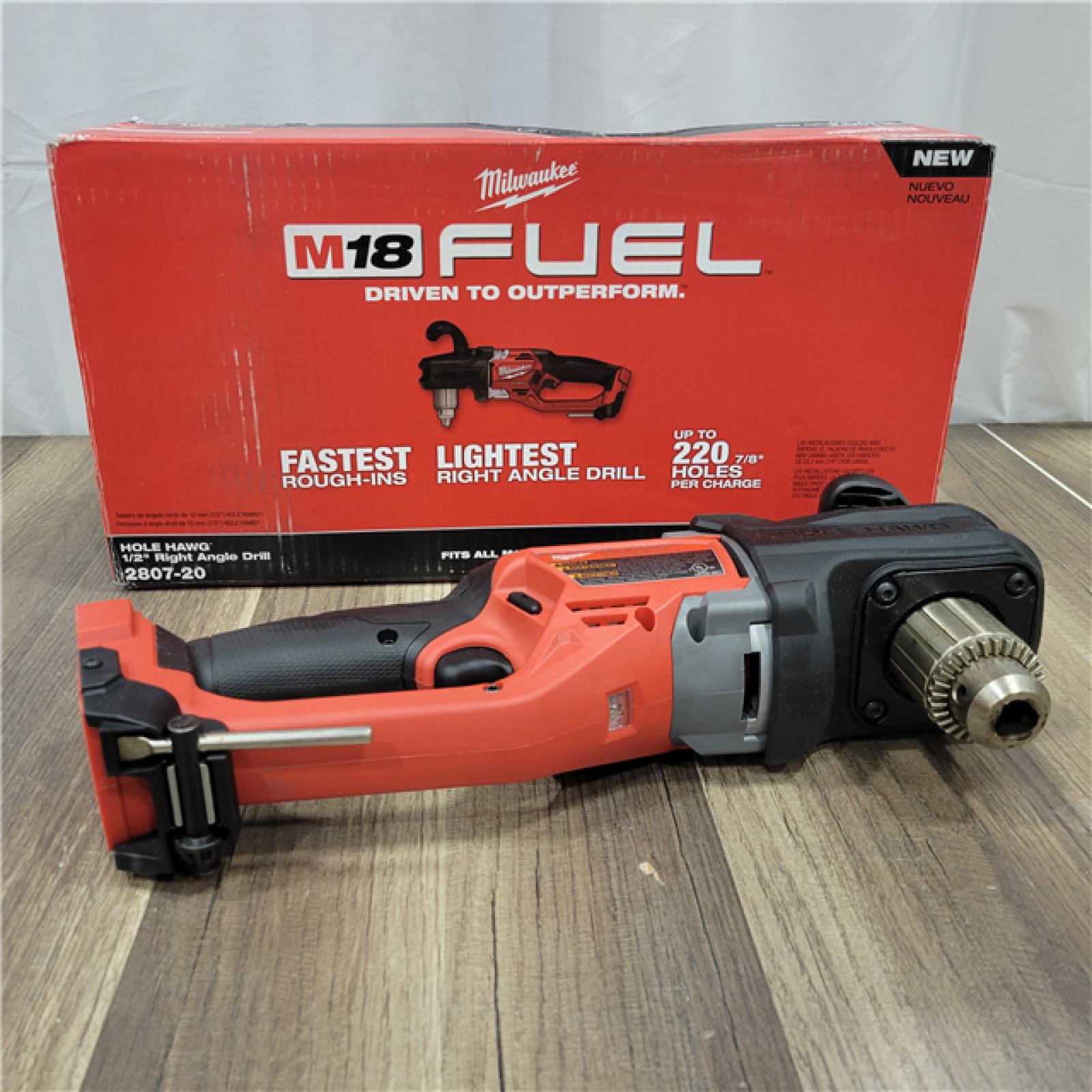 AS-IS Milwaukee M18 18V Fuel Hole Hawg 1/2  Right Angle Drill 2807-20