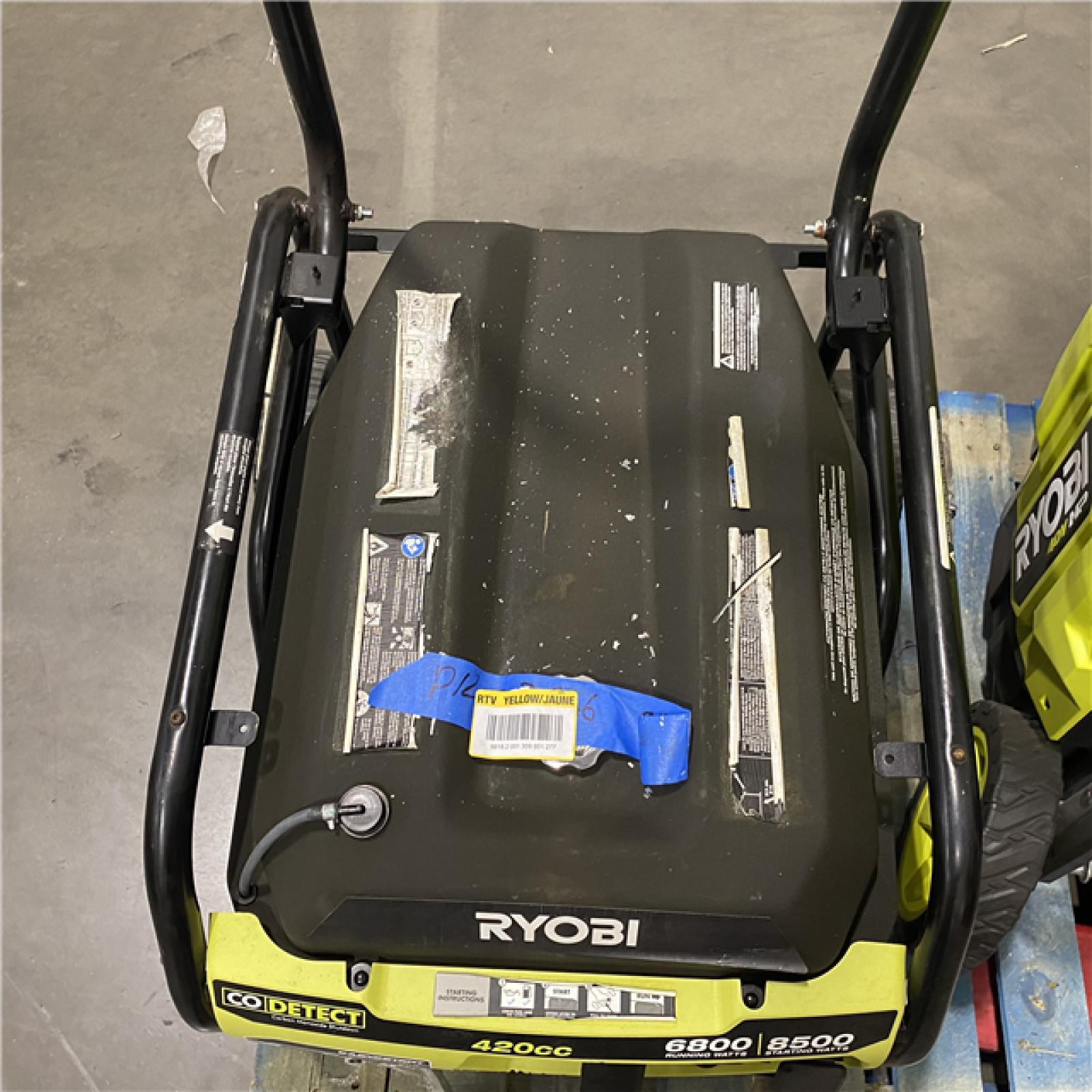 Dallas Location - As-Is RYOBI 6800-Watt Gasoline Powered Portable Generator