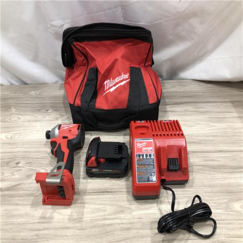 AS-IS Milwaukee 18-Volt Lithium-Ion Compact Cordless 1/4 in. Impact Driver Kit