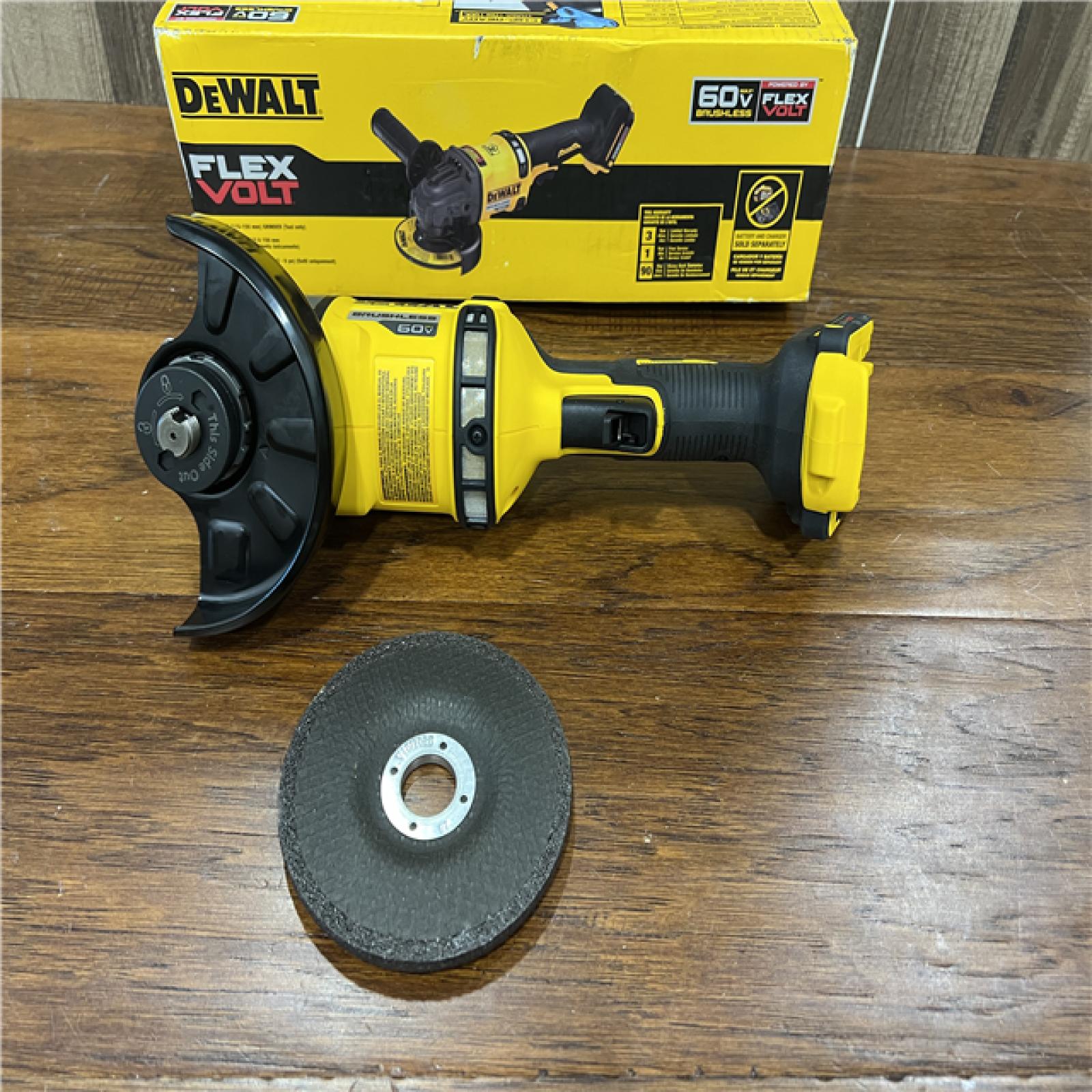 AS-IS DEWALT FLEXVOLT 60V MAX Cordless Brushless 4.5 in. to 6 in. Small Angle Grinder with Kickback Brake (Tool Only)