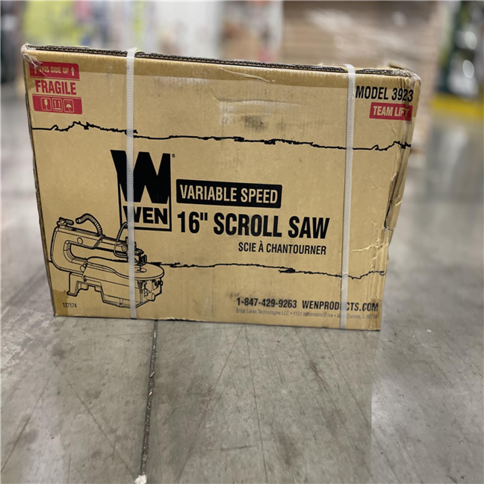 NEW! - WEN 16 in. Variable Speed Scroll Saw with Easy-Access Blade Changes and Work Light