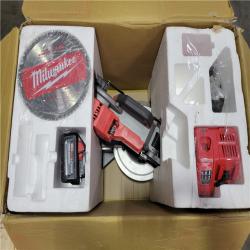 CALIFORNIA AS-IS MILWAUKEE M18 FUEL 10 DUAL BEVEL SLIDING COMPOUND MITER SAW KIT(BATTERY AND CHARGER INCLUDED)