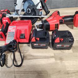 HOUSTON LOCATION - AS-IS (APPEARS LIKE NEW) Milwaukee M18 18-Volt Lithium-Ion Cordless Combo Kit 7-Tool with 2-Batteries, Charger and Tool Bag