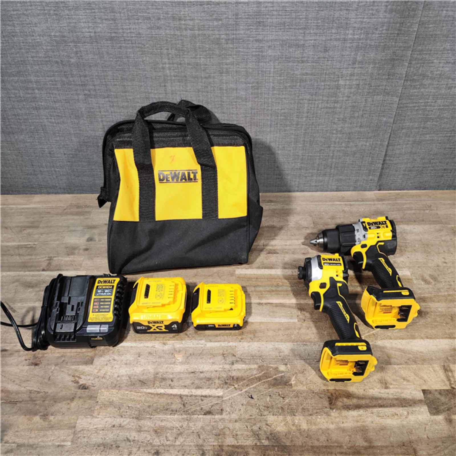 HOUSTON LOCATION - AS-IS DEWALT 2 TOOL COMBO KIT W/ (2) BATTERY & CHARGER