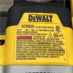 AS-IS DEWALT 20V MAX XR 2-1/4 Peak HP Brushless Cordless Plunge Router (Tool Only)