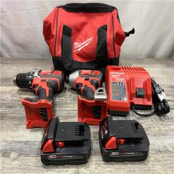 AS-IS Milwaukee 18V Lithium-Ion Cordless Drill Driver/Impact Driver Combo Kit