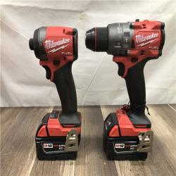 AS-IS Milwaukee FUEL 18V Lithium-Ion Brushless Cordless Hammer Drill and Impact Driver Combo Kit