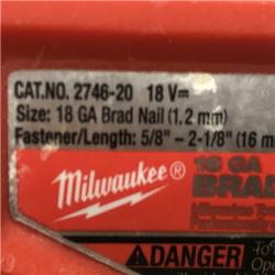 AS-IS Milwaukee FUEL 18-Volt Lithium-Ion Brushless Cordless Gen II 18-Gauge Brad Nailer (Tool-Only)