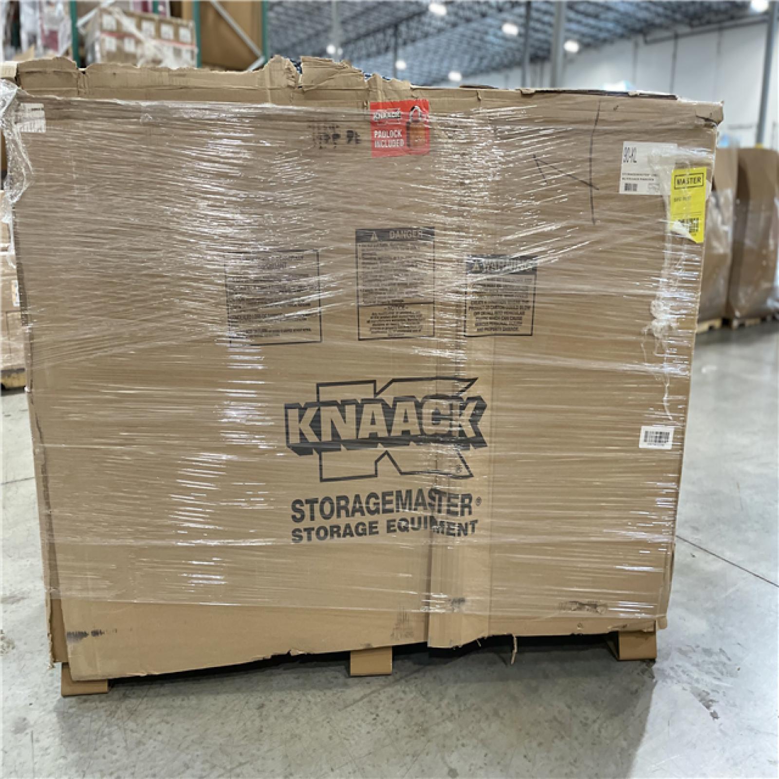 DALLAS LOCATION - AS-IS Knaack 49 in. W x 30 in. L x 72 in. H  Steel Jobsite Storage Piano Box with Lock