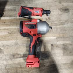 HOUSTON LOCATION - AS-IS Milwaukee 12/18V Lithium-Ion Cordless 3/8 in. Ratchet and 1/2 in. High Torque Impact Wrench with Friction Ring Combo Kit
