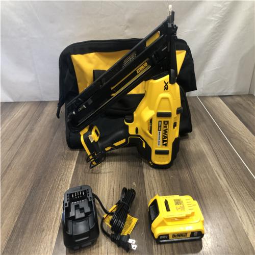 AS-IS DEWALT 20V MAX XR Lithium-Ion Cordless 2-1/2 in. 15-Gauge Finish Nailer Kit