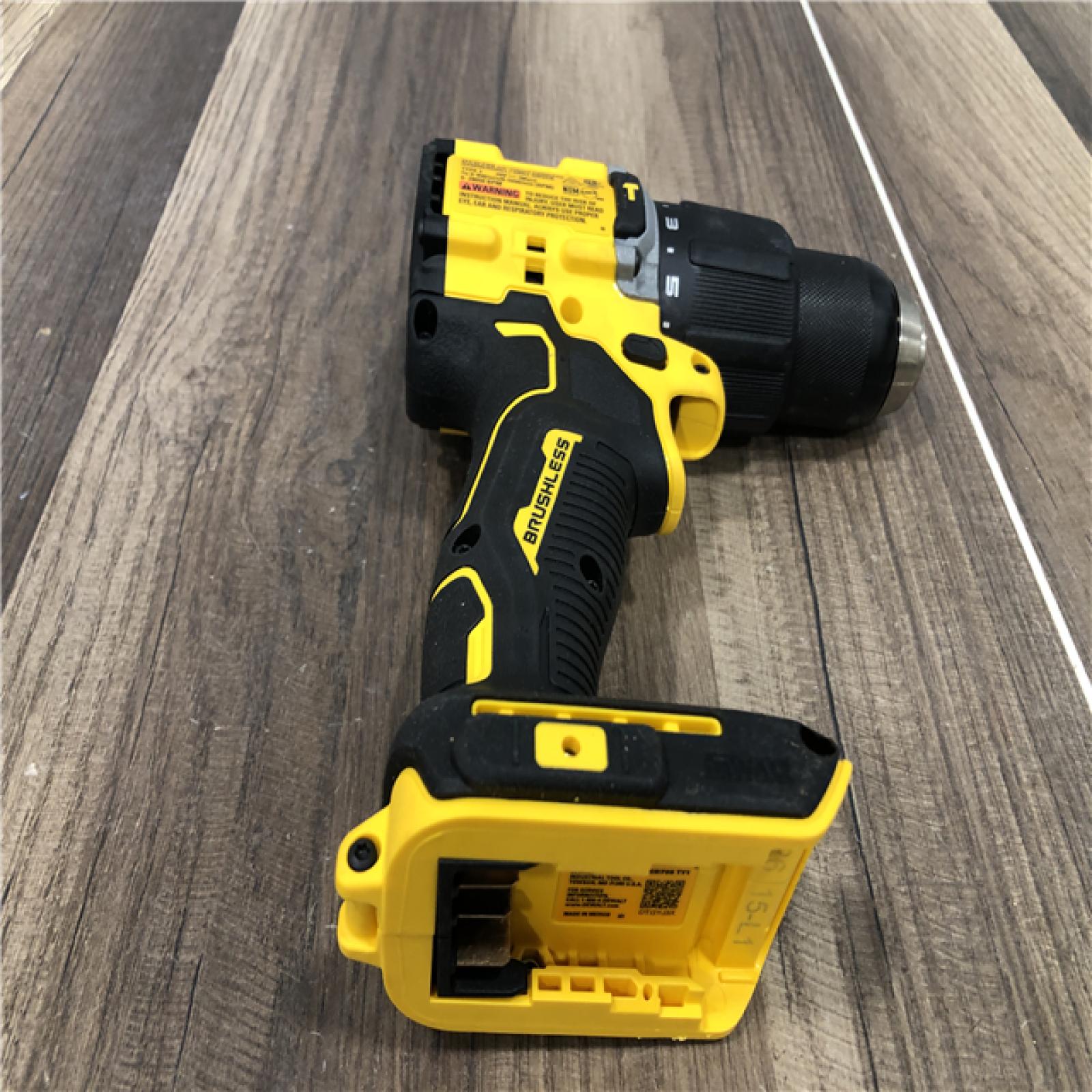 AS-IS DEWALT ATOMIC 20-Volt MAX Brushless Cordless 1/2 in. Hammer Drill (Tool-Only)