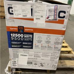 Dallas Location - As-Is  Generac Generac GP Series 9 500 Watt (120 / 240V) Electric Button / Recoil Start Tri-Fuel Portable Generator