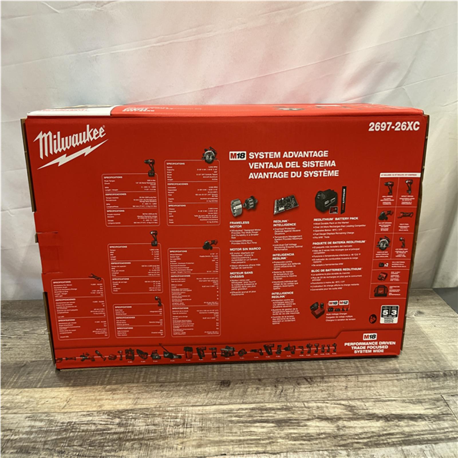 NEW - Milwaukee 18-Volt Lithium-Ion Cordless (6-Tool) Combo Kit