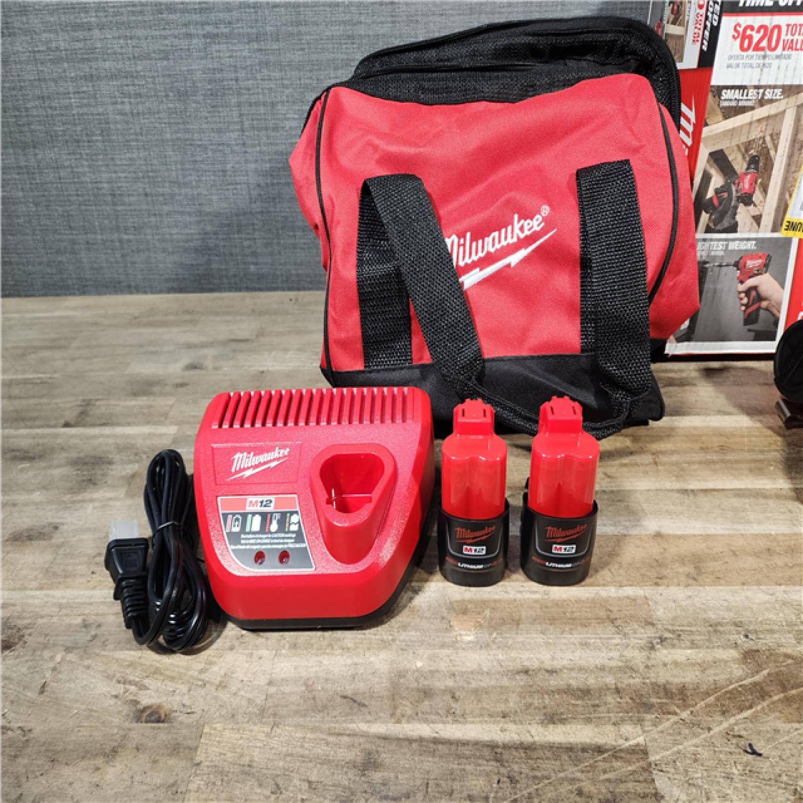 HOUSTON LOCATION - AS-IS Milwaukee 12V Lithium-Ion Brushless Cordless Subcompact Drill and Impact Driver Kit