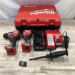 AS-IS Milwaukee FUEL 18V Lithium-Ion Cordless Hammer Drill and Impact Driver Combo Kit
