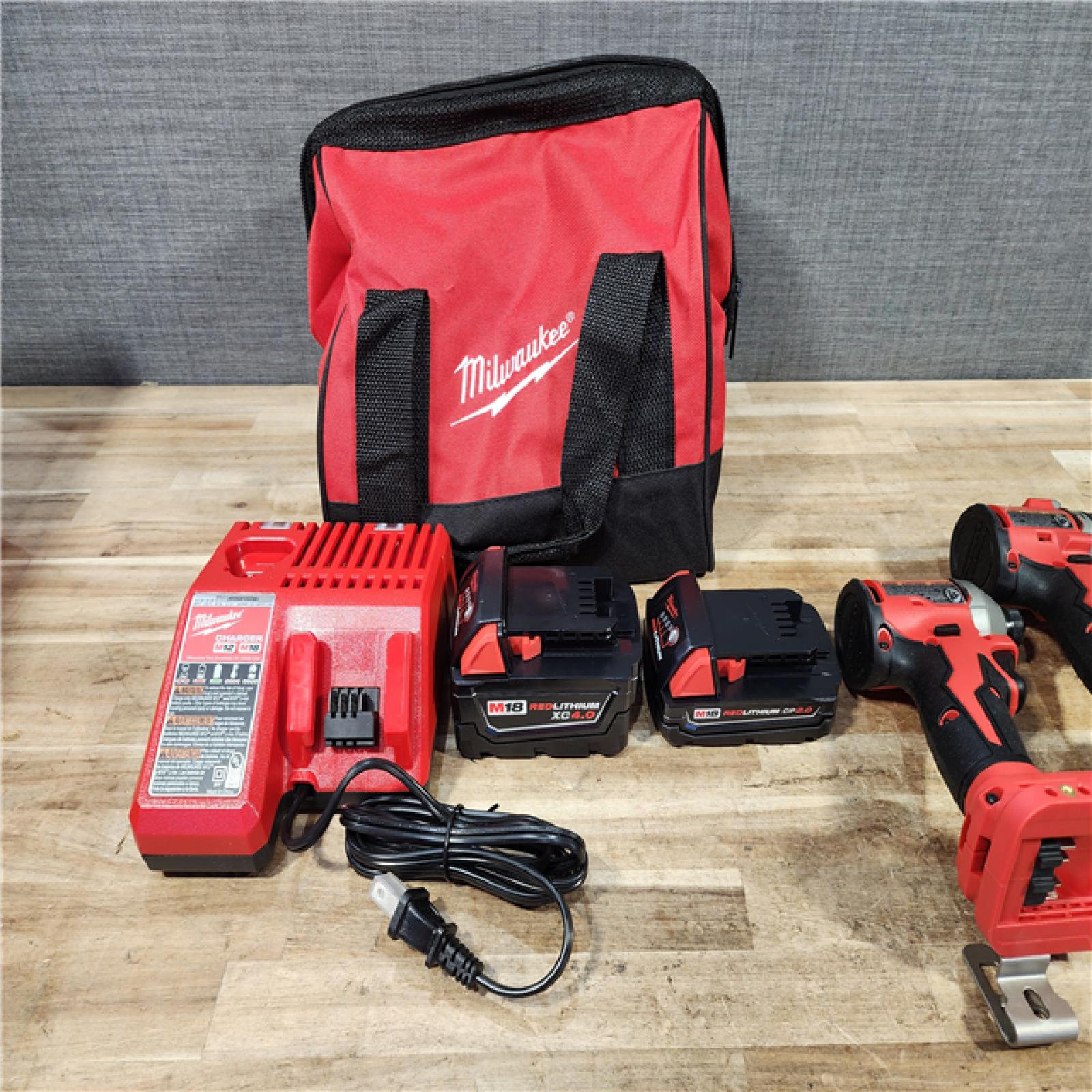 HOUSTON LOCATION - AS - IS Milwaukee 18-Volt Lithium-Ion Brushless Cordless Compact Hammer Drill/Impact Combo Kit