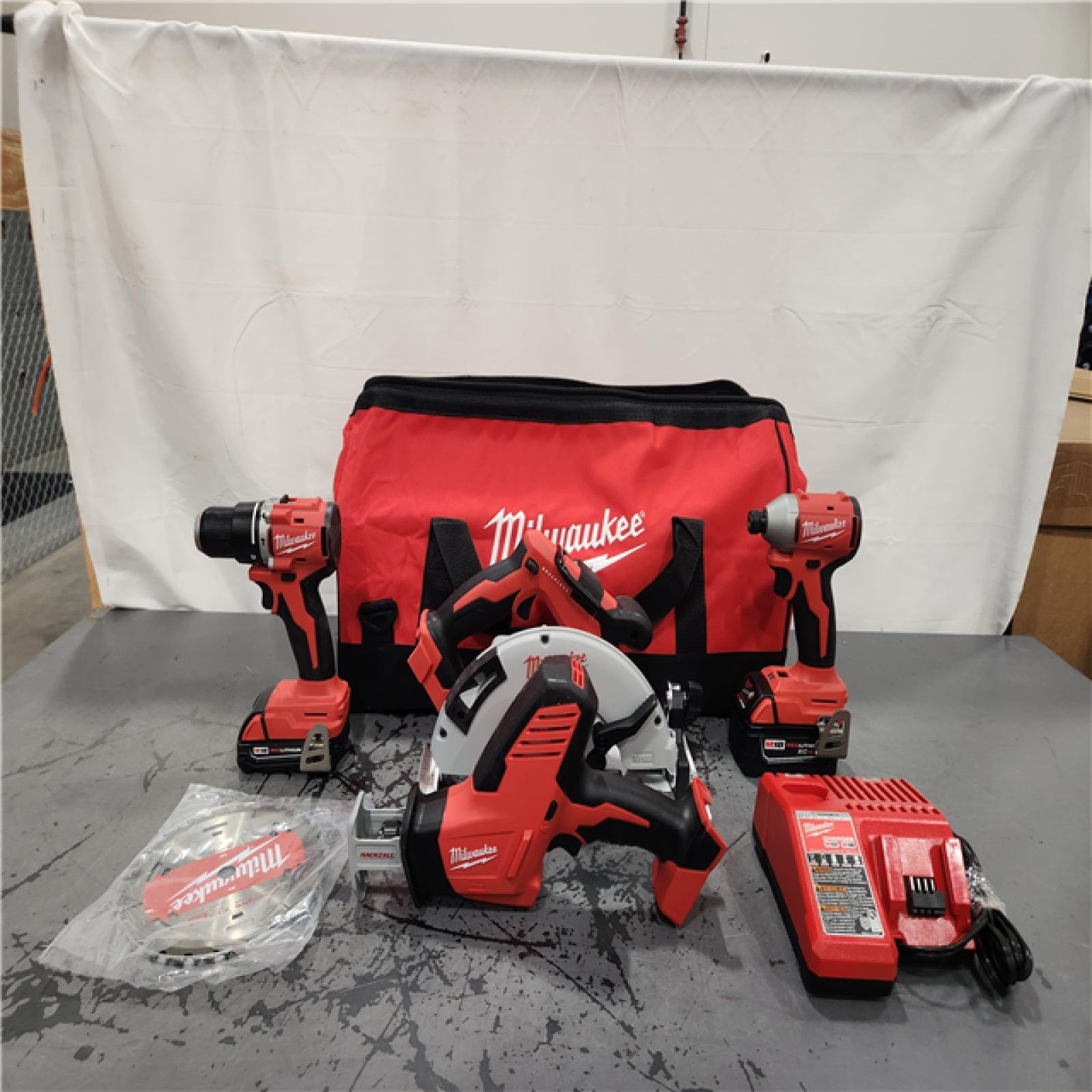 AS-IS- Milwaukee M18 Cordless Brushless 4 Tool Combo Kit
