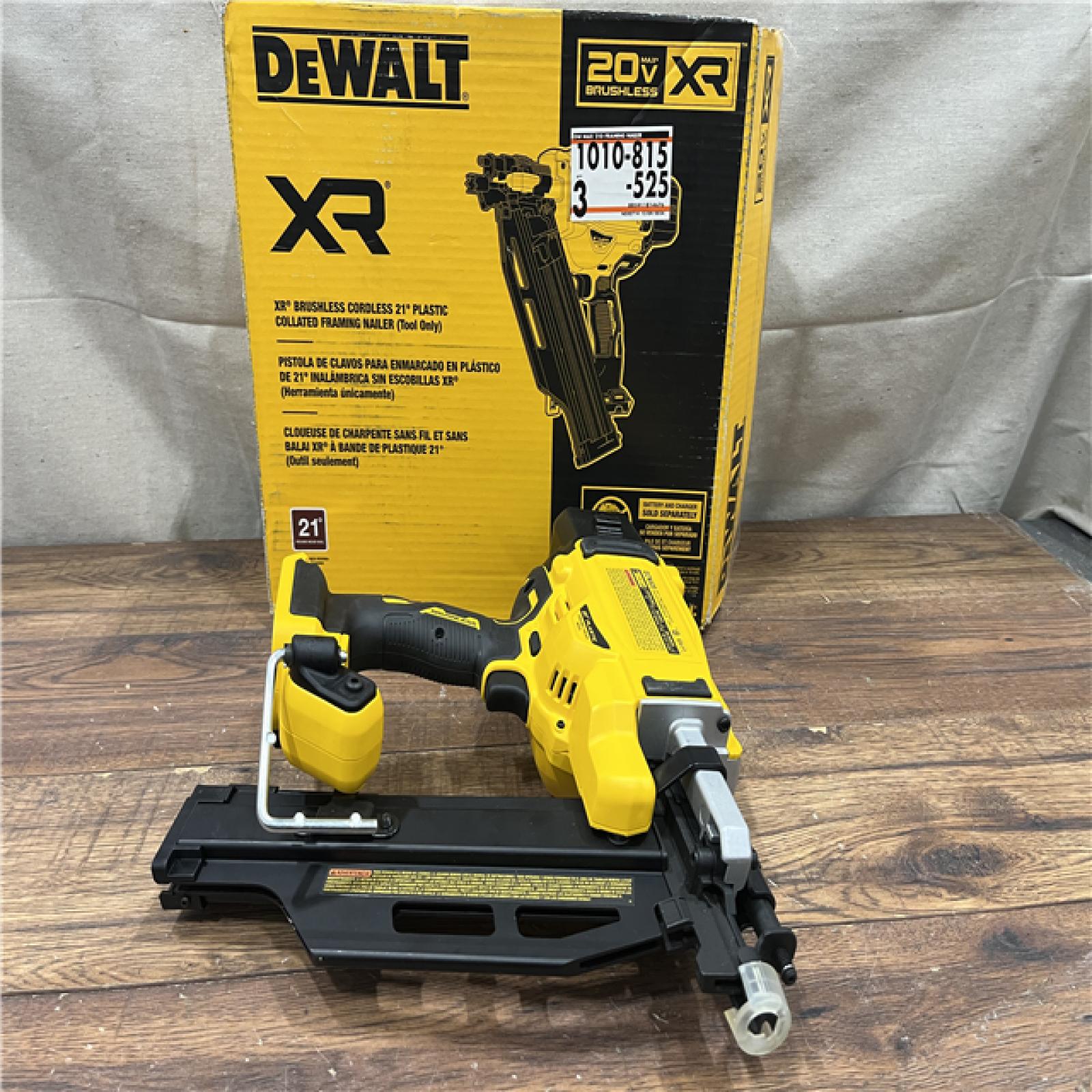 AS-IS DEWALT 20-Volt 21Â° Cordless Framing Nailer (Tool-Only)