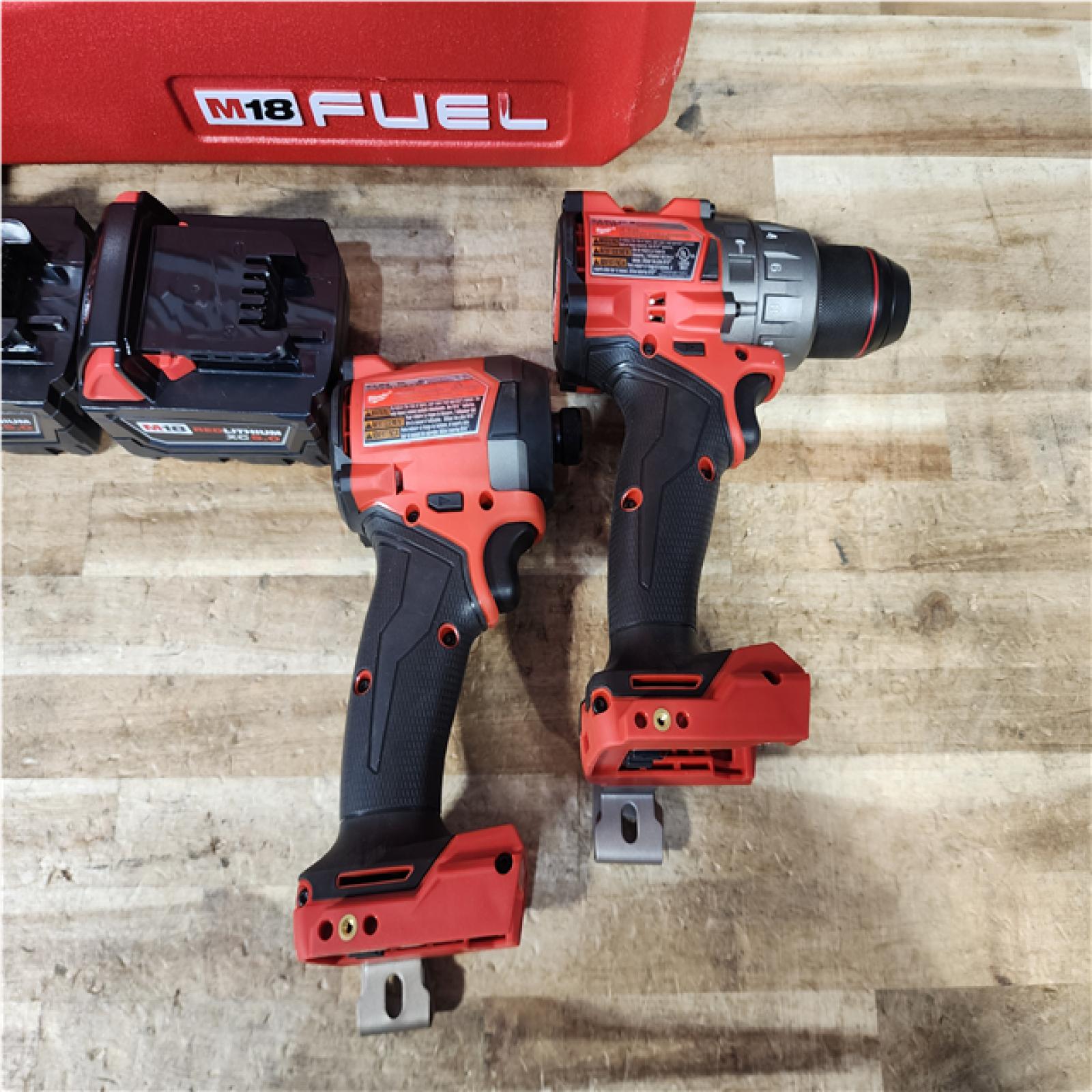 HOUSTON LOCATION - AS - IS Milwaukee FUEL 18V Lithium-Ion Brushless Cordless Hammer Drill and Impact Driver Combo Kit