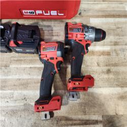 HOUSTON LOCATION - AS - IS Milwaukee FUEL 18V Lithium-Ion Brushless Cordless Hammer Drill and Impact Driver Combo Kit
