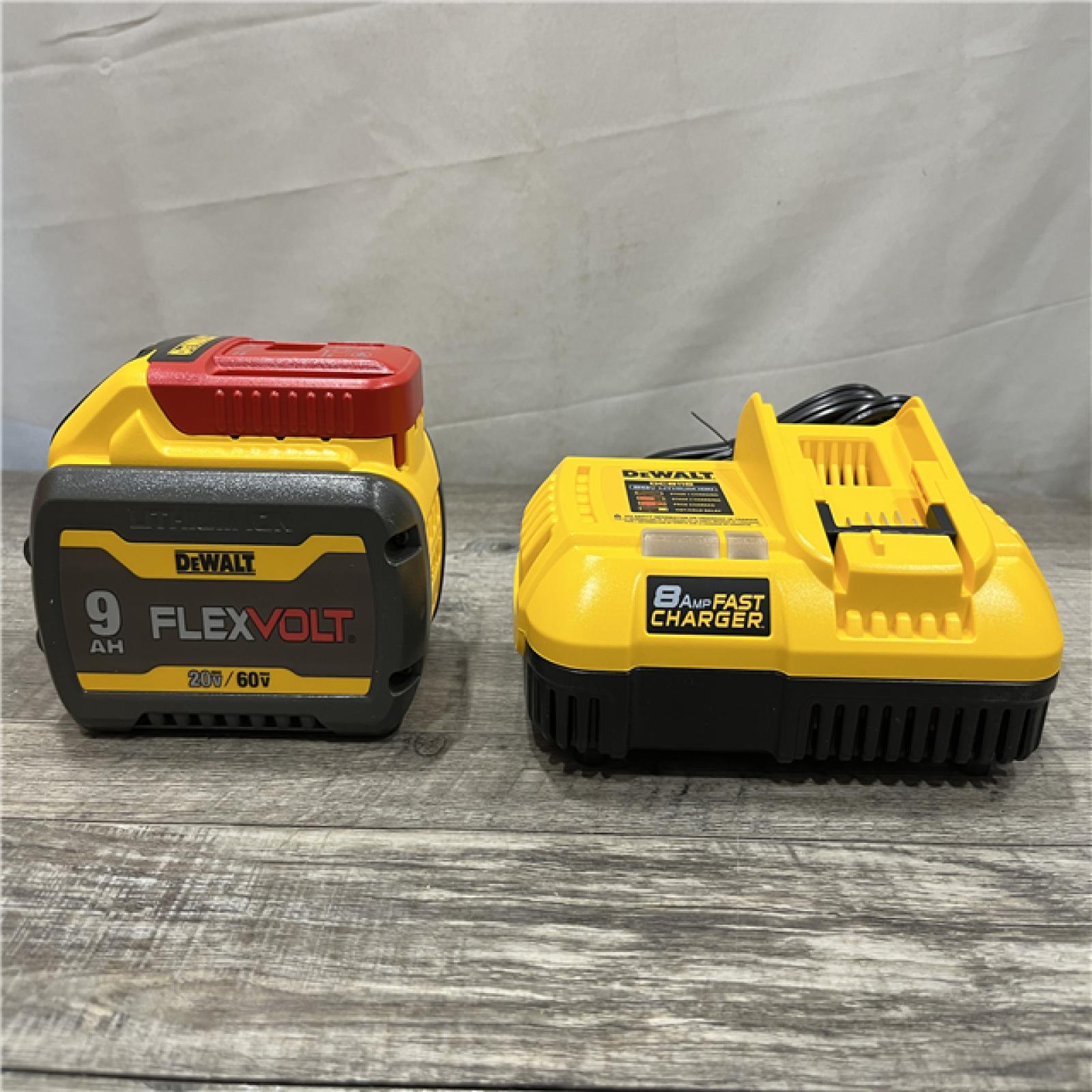AS-IS DEWALT 20V/60V MAX FLEXVOLT Lithium-Ion 9.0Ah Battery and Charger Starter Kit