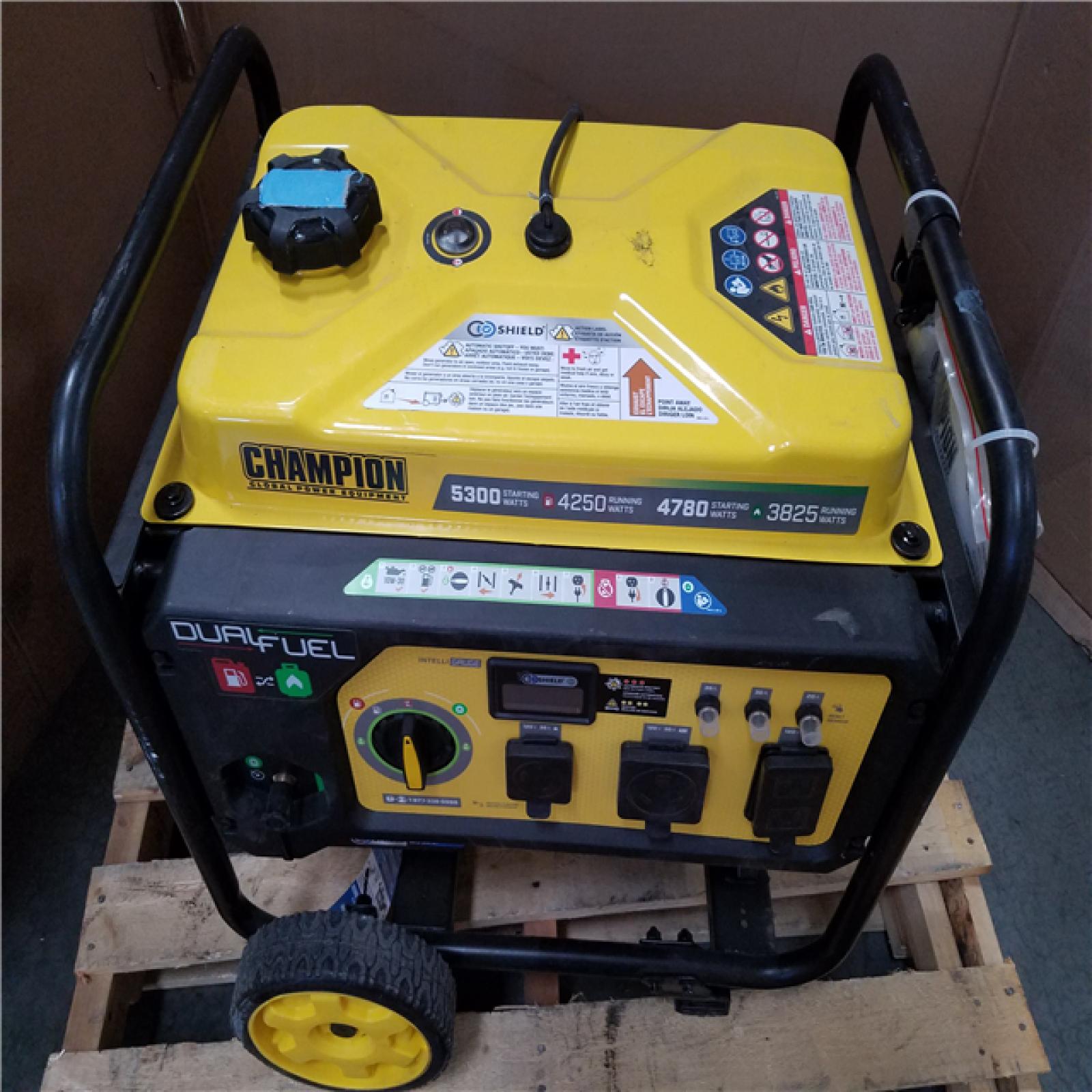 CALIFORNIA AS-IS CHAMPION DUAL FUEL PORTABLE GENERATOR
