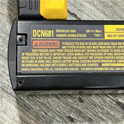AS-IS DEWALT 20V MAX XR Lithium-Ion Cordless 18-Gauge Narrow Crown Stapler Kit