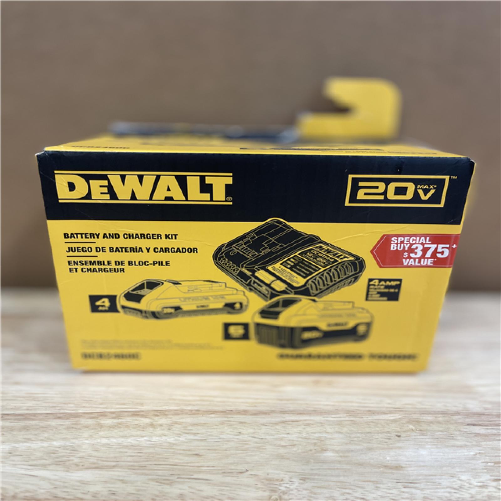 LIKE NEW! DEWALT 20V MAX Lithium-Ion 6.0Ah and 4.0Ah Battery and Charger Starter Kit