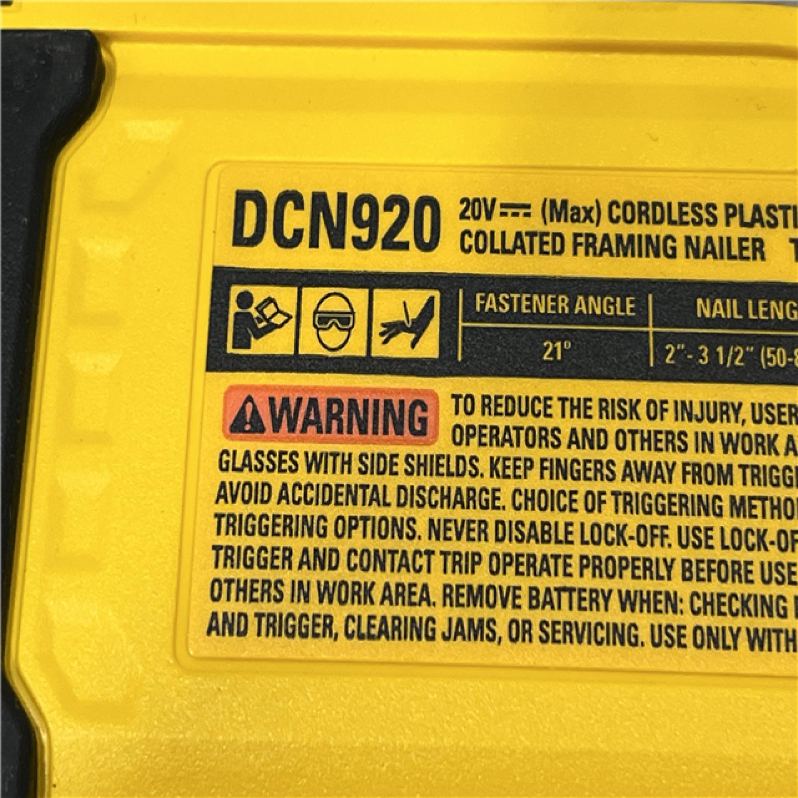 AS-IS DEWALT 20-Volt 21° Cordless Framing Nailer (Tool-Only)