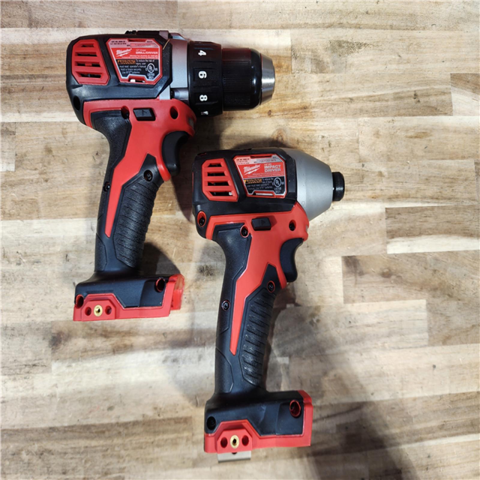 HOUSTON LOCATION - AS-IS Milwaukee M18 18V Lithium-Ion Cordless Drill Driver/Impact Driver Combo Kit