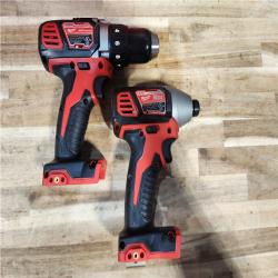 HOUSTON LOCATION - AS-IS Milwaukee M18 18V Lithium-Ion Cordless Drill Driver/Impact Driver Combo Kit