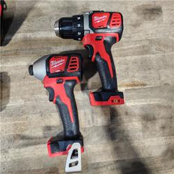 HOUSTON LOCATION - AS-IS Milwaukee 18V Cordless Brushed 2-Tool Drill/Driver and Impact Driver Kit