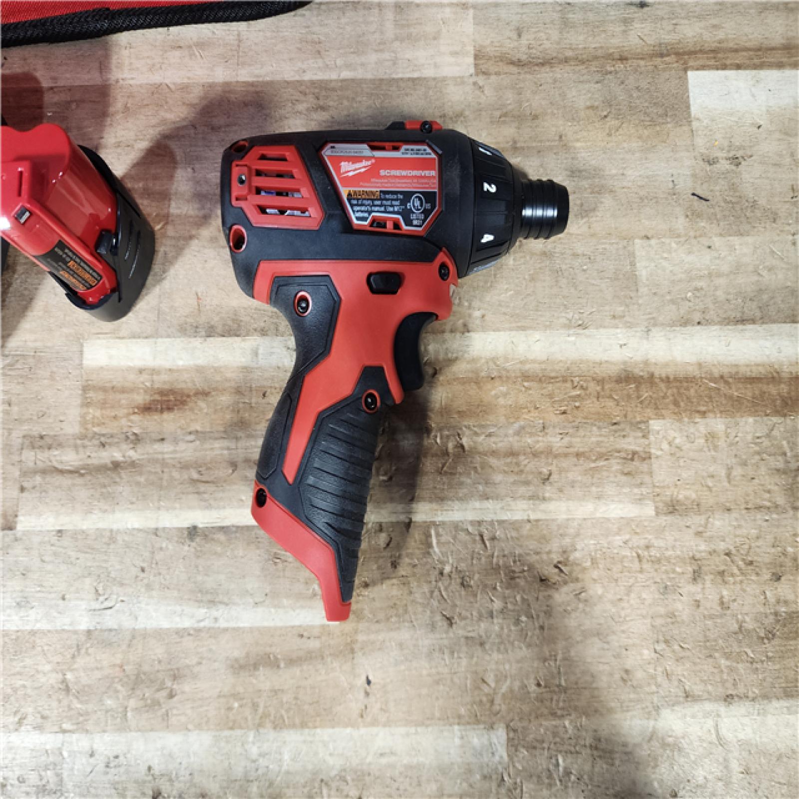 HOUSTON LOCATION - AS - IS Milwaukee 12V Lithium-Ion Cordless 1/4 in. Hex Screwdriver Kit