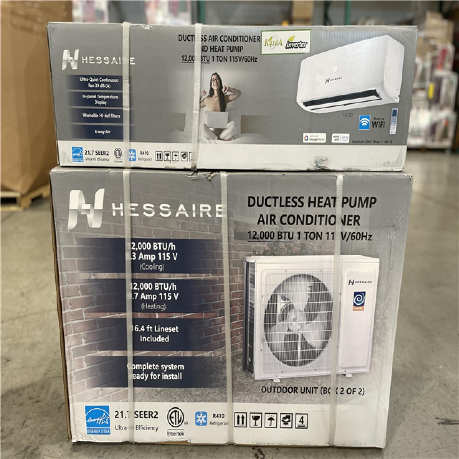 NEW! - Hessaire 12 000 BTU Mini Split Heat Pump