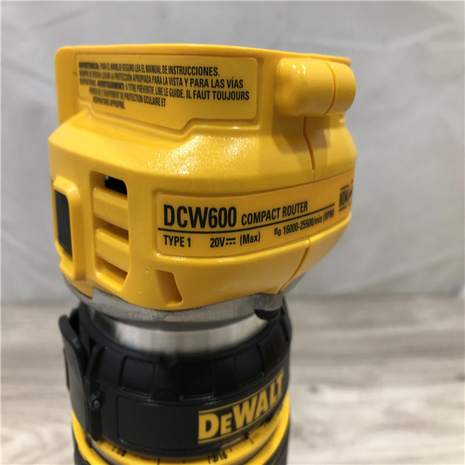 AS-IS DEWALT 20V MAX XR Cordless Fixed Base Compact Router (Tool Only)