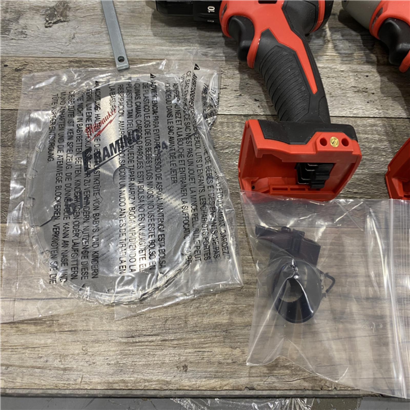 AS-IS Milwaukee 18V Lithium-Ion Cordless Combo Kit (5-Tool) with (1) 3.0Ah and (1) 1.5Ah Battery  (1) Charger  (1) Tool Bag